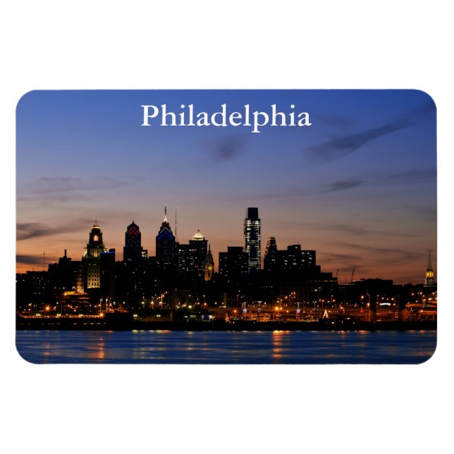 Íman ímã Philly Sunset Skyline Premium (Horizontal)