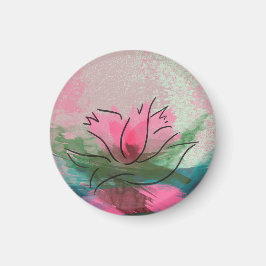 Íman Ímã, Pintura de Flor Rosa