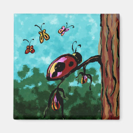 Íman Ímã, Pintura de Joaninha em um Galho