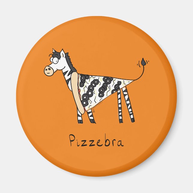 Íman Ímã Pizza Zebra Pizzebra (Frente)