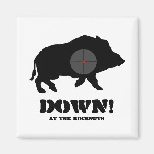 Íman Ímã - porco preto para baixo! , No Bucknuts