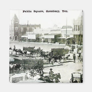 Íman Ímã Praça Pública Vintage Granbury, Texas
