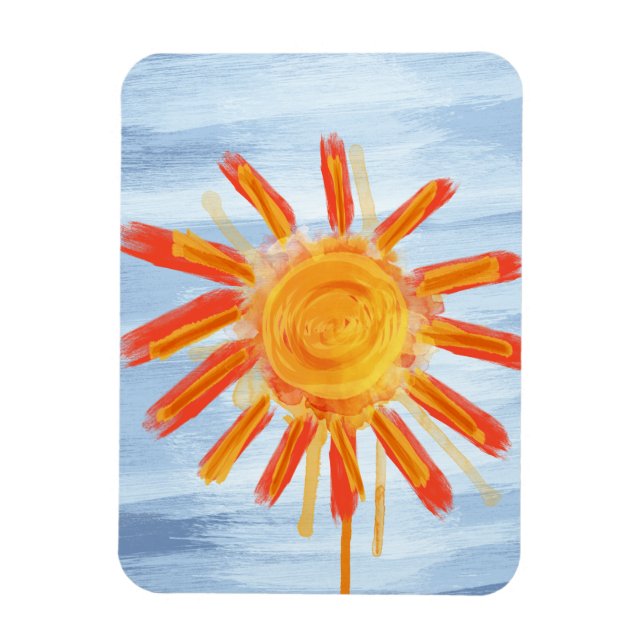 Íman Ímã Premium, Pintura do Sol (Vertical)