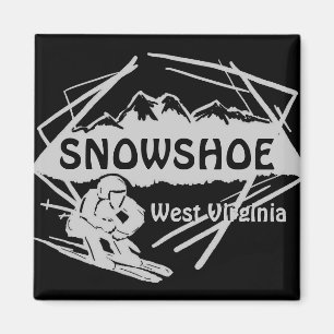 Íman Ímã preto cinzento do logotipo do esqui de West