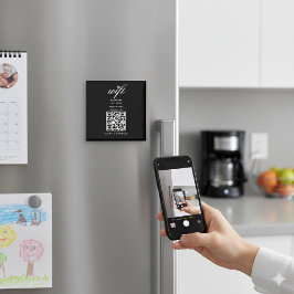 Íman Ímã Preto de Senha de Internet Wifi Código QR
