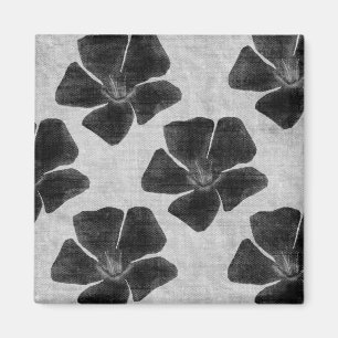 Íman Ímã preto do teste padrão de flor