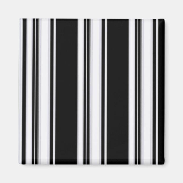 Íman Ímã preto e branco das listras (Frente)