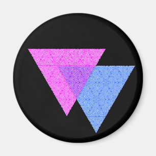 Íman Ímã preto redondo do símbolo do nó do Bi