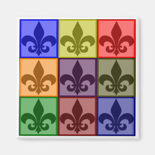 Íman Ímã quadrado da flor de lis