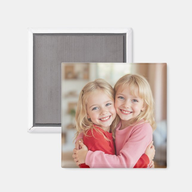 Íman Ímã Quadrado de Foto Personalizada (Front/Back)