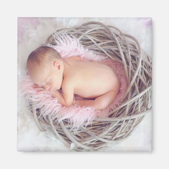 Íman Ímã Quadrado de Foto Personalizada (Frente)