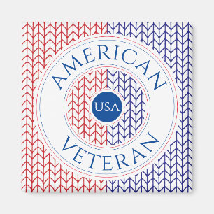 ÍMAN ÍMÃ QUADRADO DE VETERANO AMERICANO