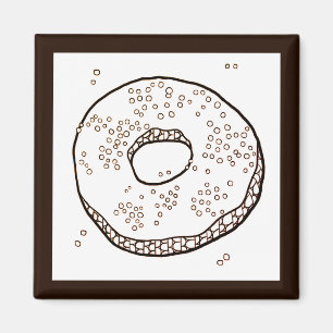 Íman Ímã Quadrado DONUT TRICOTADO