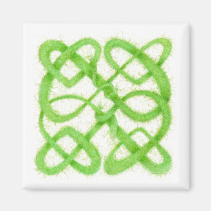 ÍMAN ÍMÃ QUADRADO GREEN CELTIC KNOT