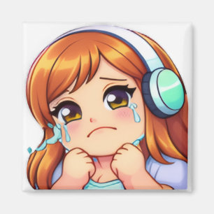 Íman Ímã Quadrado HG Emote: Oficial "Chorar"