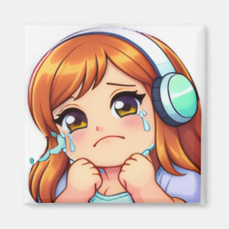 Íman Ímã Quadrado 'HG Emote: Oficial "Chorar"'
