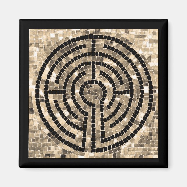 Íman Ímã Quadrado LABYRINTH V - Preto (Frente)