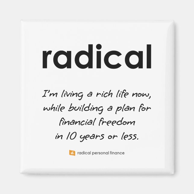 Íman Ímã Quadrado Radical de 2 Polegadas (Frente)