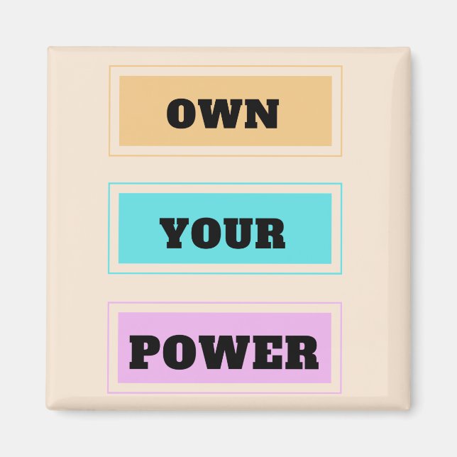 Íman Ímã Quadrado Seu Poder (Frente)