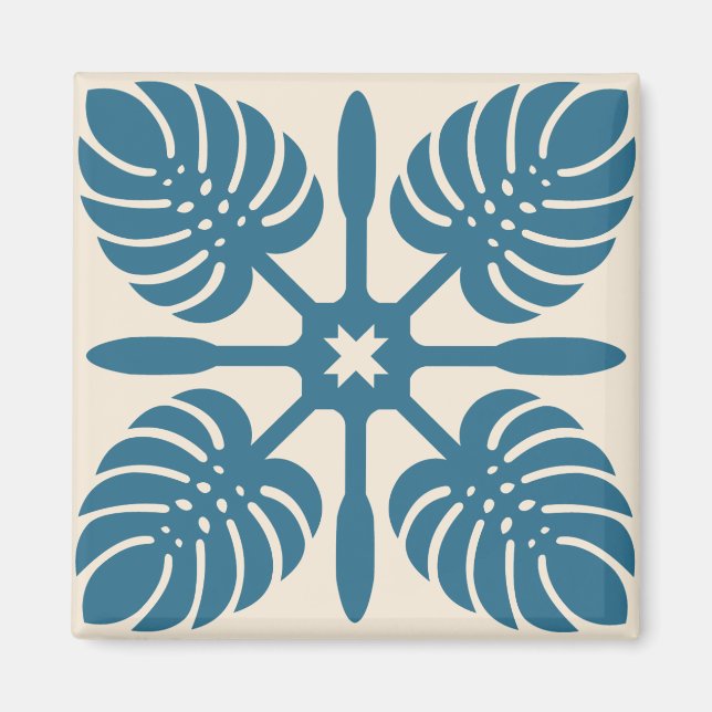Íman ímã QUILT HAWAIIAN- Monstera (Frente)