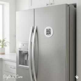 Íman Ímã Redondo com QR Code Personalizado – Destaque-s