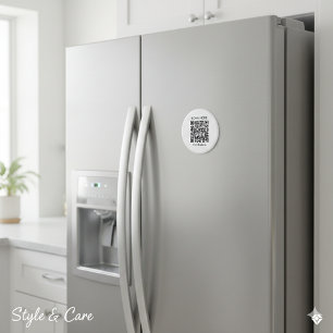 Íman Ímã Redondo com QR Code Personalizado – Destaque-s