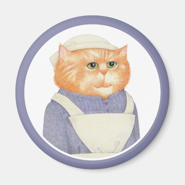 Íman Ímã Redondo COZINHE GATO (Frente)