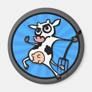 ÍMAN ÍMÃ REDONDO DA VACA ENGRAÇADA DOS DESENHOS
