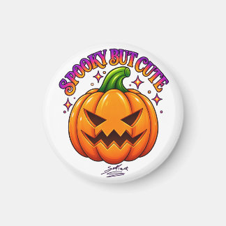 Íman Ímã Redondo de Halloween de Abóbora Assustadora Fo