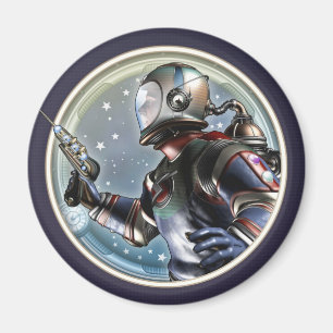 Íman Ímã redondo do homem retro do espaço