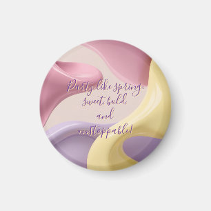 Íman Ímã redondo em gráfico abstrato estiloso