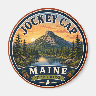 Íman Ímã Redondo Jockey Cap Fryeburg Maine