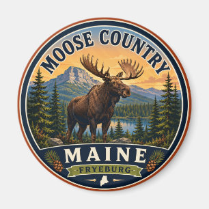 Íman Ímã Redondo Moose Country Fryeburg Maine