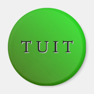 Íman Ímã redondo verde de Tuit