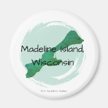 Ímã Redondo Verde Madeline