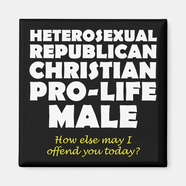 Íman Ímã Republicano Masculino Cristão Ofensivo (Frente)