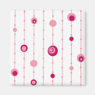 Íman Ímã retro cor-de-rosa dos círculos