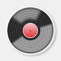 Ímã Retro Disco de Vinil L.P.
