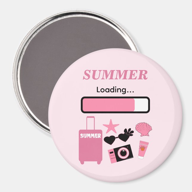 Íman Ímã Rosa de Carregamento de Verão (Front/Back)