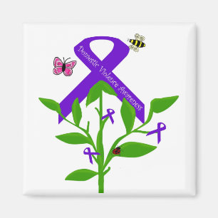 Íman Ímã roxo da consciência da violência doméstic