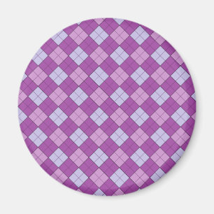 Íman Ímã roxo da xadrez (redondo)