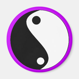 Íman Ímã roxo de YIN-YANG - personalizado