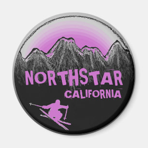 Íman Ímã roxo do esquiador do tema de Northstar