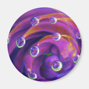 Íman Ímã roxo do vidro de Boro Lampwork Lotus