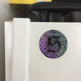 Íman Ímã roxo e azul de Monarchia "S" do fundo