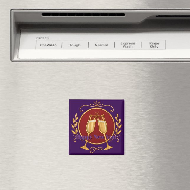 Íman Ímã Roxo - Feliz Ano Novo (In Situ (Dishwasher))