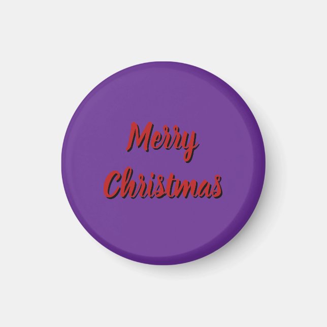 Íman Ímã Roxo - Feliz Natal (Frente)