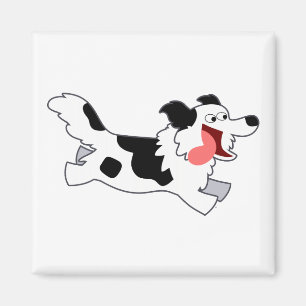 Íman Ímã Running bonito de border collie dos desenhos
