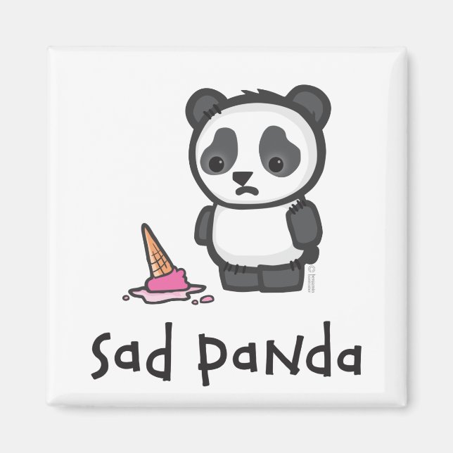 Íman ímã Sad Panda (Frente)