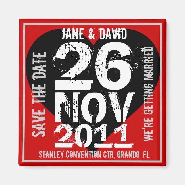 Íman Imã salve a data Big Date Red (Frente)